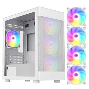 DIYPC ARGB-G5-W White Cases (Computer Cases - ATX Form)