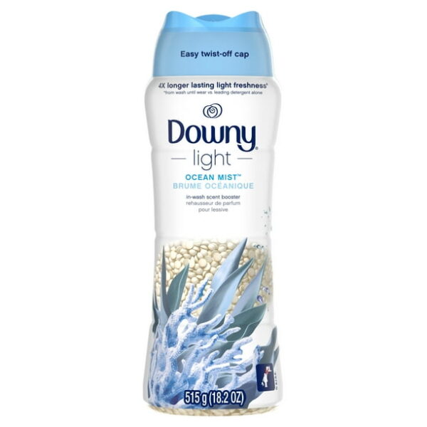 Downy Light In-Wash Scent Booster Laundry Beads, No Heavy Perfumes, Ocean Mist Scent, 18.2 oz