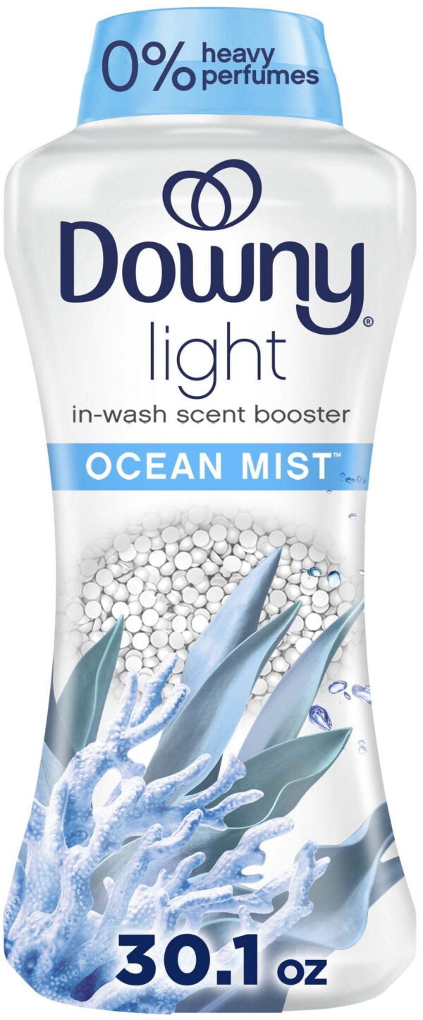 Downy Light In-Wash Scent Booster Laundry Beads, No Heavy Perfumes, Ocean Mist Scent, 30.1 oz Downy Light In-Wash Scent Booster Laundry Beads, No Heavy Perfumes, Ocean Mist Scent, 30.1 oz