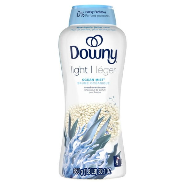 Downy Light In-Wash Scent Booster Laundry Beads, No Heavy Perfumes, Ocean Mist Scent, 30.1 oz