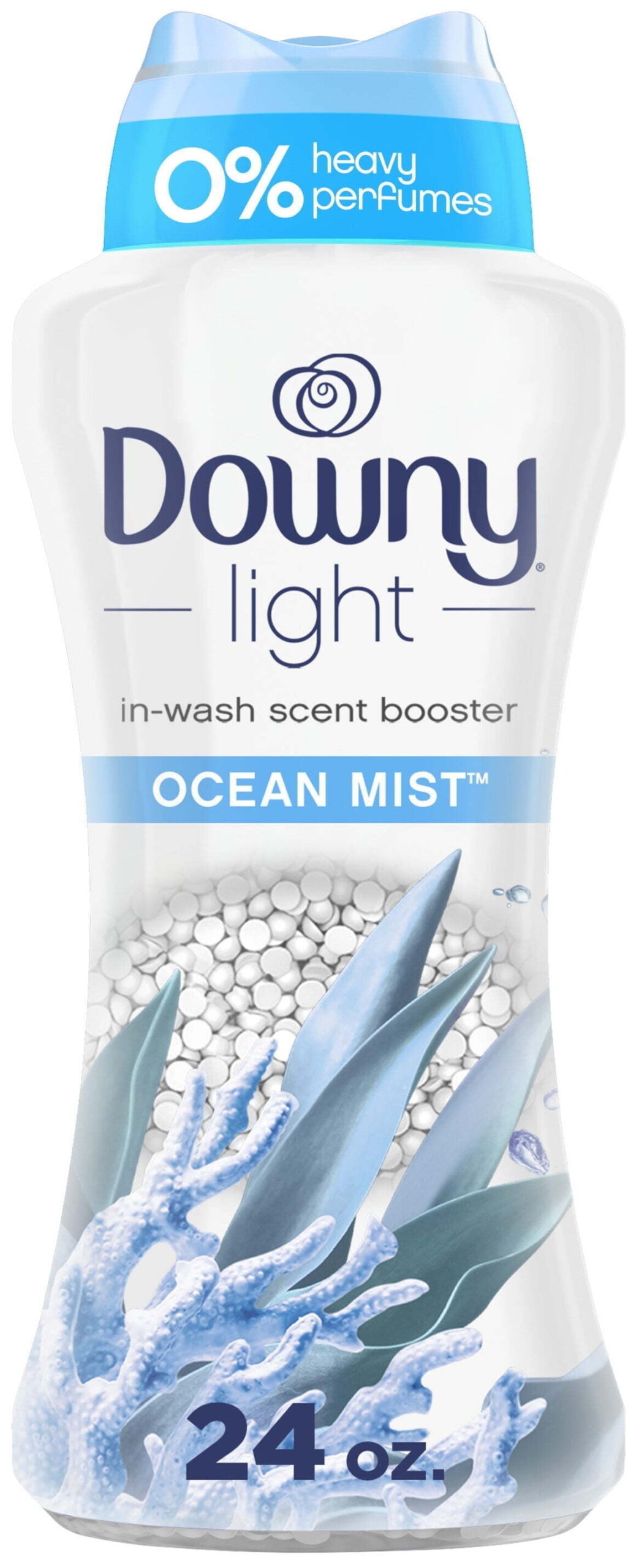 Downy Light In-Wash Scent Booster Laundry Beads, No Heavy Perfumes, Ocean Mist Scent, 24 oz