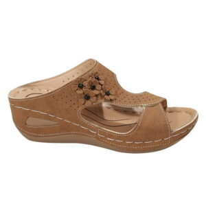 Dqueduo Orthopedic Sandals For Women Beach Slippers With Arch Support Anti-Slip Breathable Open Toe Vintage Wedge Sandals for Women, Up to 65% off!