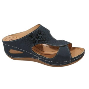 Dqueduo Orthopedic Sandals For Women Beach Slippers With Arch Support Anti- Breathable Open Toe Vintage Wedge Sandals for Women, Up to 65% off!