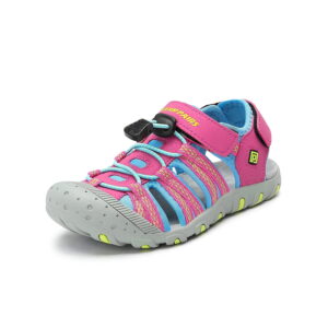 Dream Pairs Boys Girls Summer Athletic Sandals Kids Beach Walking Sandals 171111-K FUCHSIA/CYAN/NEON/GREEN Size 13 Little Kid
