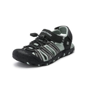Dream Pairs Boys Girls Summer Athletic Sandals Kids Beach Walking Sandals 171111-K BLACK/GREY Size 9 toddler