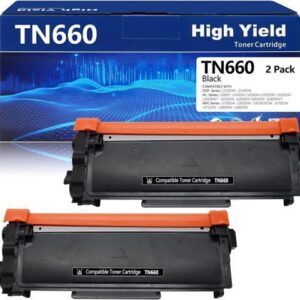 DrPrint TN660 Toner Cartridge,Compatible for Brother TN 660 TN-660 TN630 TN-630 Toner, Use with Brother MFC-L2700DW MFC-L2740DW HL-L2300D HL-L2380DW