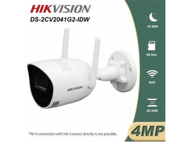 DS-2CV2041G2-IDW 4MP Fixed Bullet Built-in 2-way Audio IP WiFi Camera 4mm Lens
