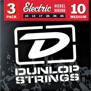 Dunlop - DEN1046 - Nickel-Plated Steel Medium Electric Guitar 6-String - Set 3 Pack - .010-.046