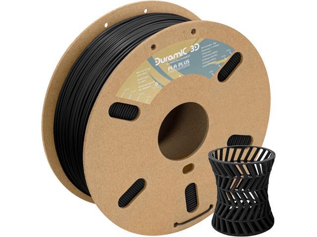 DURAMIC 3D PLA Plus (PLA+) Filament 1.75mm Black 1kg, 3D Printer Filament Tough PLA Pro 8 Times Strength, Cardboard Spool 3D Printing Filament PLA +
