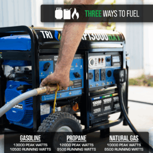 DuroMax XP13000HXT 13,000W Electric Start Tri-Fuel Portable Generator w/CO Alert