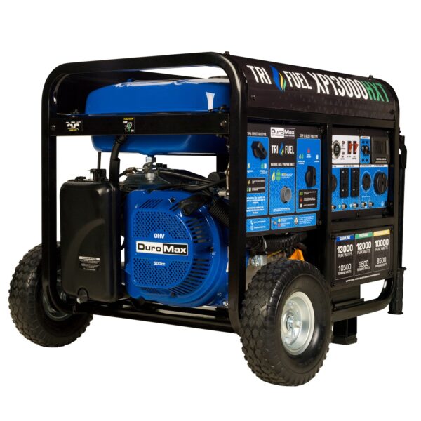 DuroMax XP13000HXT 13,000W Electric Start Tri-Fuel Portable Generator w/CO Alert DuroMax XP13000HXT 13,000W Electric Start Tri-Fuel Portable Generator w/CO Alert
