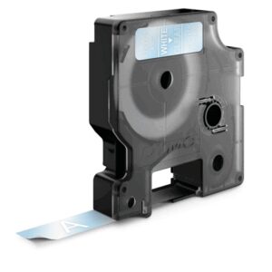 Dymo D1 45020 12mm (0.5") White on Clear Compatible Label Tape