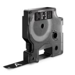 Dymo D1 45021 12mm (0.5") White on Black Compatible Label Tape