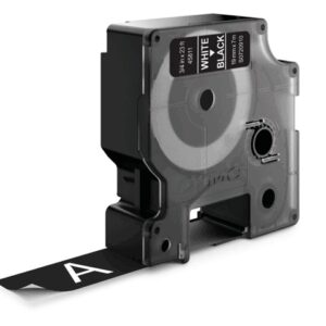 Dymo D1 45811 19mm (0.75“) White On Black D1 Label Tape, Compatible