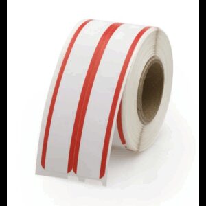 Dymo LabelWriter 30276 File Labels w/Red Stripe 2-up Labels 9/16" x 3-7/16", White, 260 Labels, Compatible