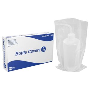 Dynarex Wash Bottle Bags - Disposable Sleeve Covers for Tattoo Squeeze Bottle - Sterile Pouches for Full Coverage - Large Size, Box of 500