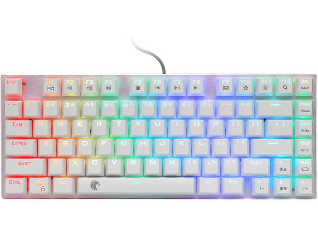 E-Element Z-88 60% RGB Mechanical Gaming Keyboard, LED Backlit, Water Resistant, Compact 81 Keys Anti-Ghosting for Mac PC, Pink