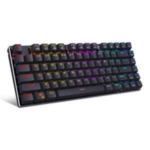 E-Yooso Z-88 RGB Wired Mechanical Gaming Keyboard, Metal Panel, 60% Compact Design, RGB LED Backlit, 81Keys Anti-Ghosting, Hot Swappable, Red