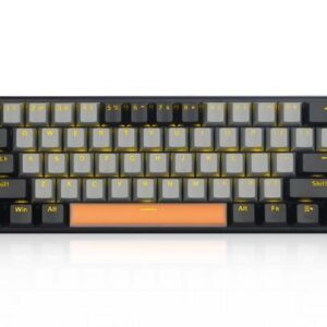 E-YOOSO Z11 Gaming Keyboard, with Red Switches and Solid Color Backlit Small Compact Keyboard 60 Percent Keyboard Mechanical, Portable 60 Percent