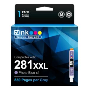 E-Z Ink Compatible Ink Cartridge Replacement for Canon CLI-281XXL CLI 281 XXL to use with PIXMA TS8120 TS9120 (Photo Blue, 1 Pack)