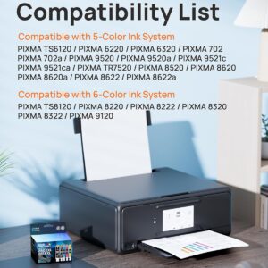 E-Z Ink Compatible Ink Cartridge Replacement for Canon PGI-280XXL CLI-281XXL 280 XXL 281 XXL Compatible with TR8620a TR8620 TS702a TS9520 TS9521C TR8520 TS6220 TS6320 TS8220 (5...