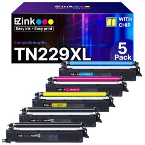 E-Z Ink Compatible TN229XL Toner Cartridges Replacement for Brother TN229XL TN-229XL TN229 XL to use with MFC-L3720CDW MFC-L3780CDW HL-L3220CDW HL-L3280CDW HL-L3300CDW Printer...