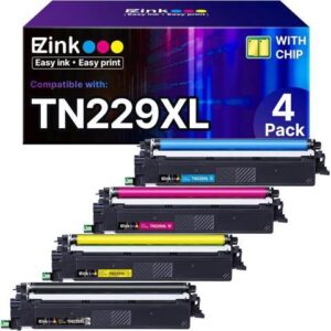 E-Z Ink Compatible TN229XL Toner Cartridges Replacement for Brother TN229XL TN-229XL TN229 XL to use with MFC-L3720CDW MFC-L3780CDW HL-L3220CDW