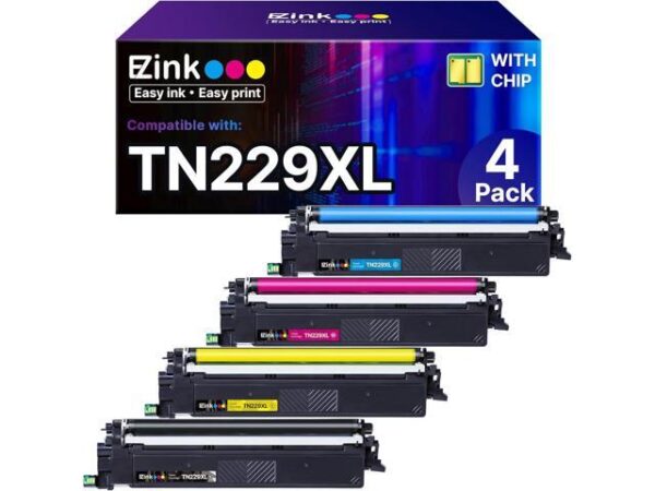 E-Z Ink Compatible TN229XL Toner Cartridges Replacement for Brother TN229XL TN-229XL TN229 XL to use with MFC-L3720CDW MFC-L3780CDW HL-L3220CDW E-Z Ink Compatible TN229XL Toner Cartridges Replacement for Brother TN229XL TN-229XL TN229 XL to use with MFC-L3720CDW MFC-L3780CDW HL-L3220CDW