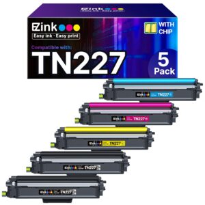 E-Z Ink TN-227 TN227 Compatible Toner Cartridge Replacement for Brother TN227 TN-227 TN227BK/C/M/Y High Yield to use with HL-L3270CDW HL-L3230CDW HL-L3210CW HL-L3290CDW...