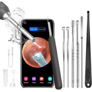Ear Wax Removal, Ear Wax Removal Tool, 1080P HD Wireless & Waterproof Ear Wax Remover Endoscope Otoscope with 6 LED Lights, Ear Wax Removal Kit for