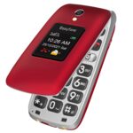 Easyfone Prime-A1 Pro 4G Unlocked Flip Mobile Phone for Seniors, 2.4'' HD Display, Big Buttons, Clear Sound, SOS Button, 1500mAh Battery with a Charging Dock, FCC IC Certified...
