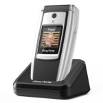 Easyfone T300 4G Flip Mobile Phone for Seniors, Big Button Easy-to-Use Clear Sound Flip Cell Phone with SOS Button, Photo Speed Dial, 1500mAh Battery and a Charging Dock (Black)