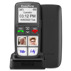 Easyfone T6 4G Unlocked Picture Buttons Mobile Phone | Easy-to-Use | Clear Sound | Easy Charging Dock | SOS Button | Good for Dementia, Alzheimer's and Kids who Can't Read Yet