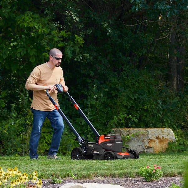ECHO 56V 21 in. Cordless Battery 3-in-1 Walk Behind Self-Propelled Lawn Mower w/ (2) 5Ah Batteries and Rapid Charger DLM-2100SPR2-2
