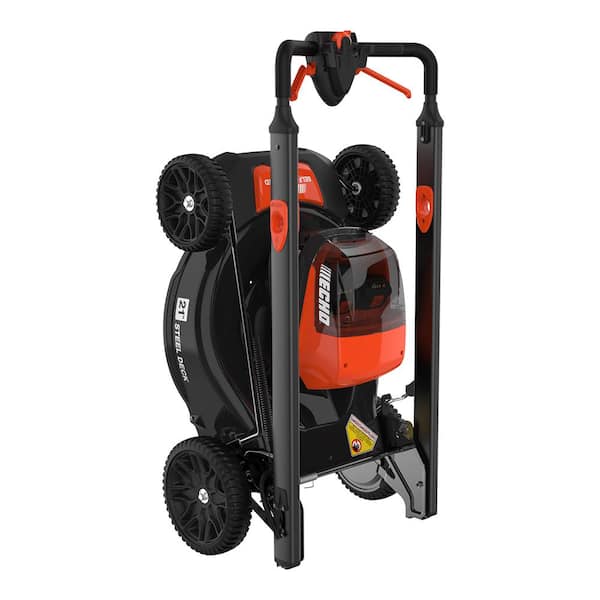 ECHO 56V 21 in. Cordless Battery 3-in-1 Walk Behind Self-Propelled Lawn Mower w/ (2) 5Ah Batteries and Rapid Charger DLM-2100SPR2-2