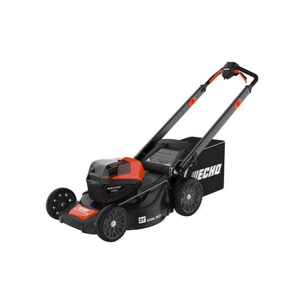 ECHO 56V 21 in. Cordless Battery 3-in-1 Walk Behind Self-Propelled Lawn Mower w/ (2) 5Ah Batteries and Rapid Charger DLM-2100SPR2-2