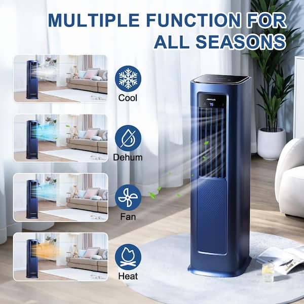 Edendirect 9,000 (DOE) BTU Portable Air Conditioner Cools 900 sq.ft. with Heat, Dehumidifier, AC unit with Remote KTJEACB0305