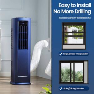 Edendirect 9,000 (DOE) BTU Portable Air Conditioner Cools 900 sq.ft. with Heat, Dehumidifier, AC unit with Remote KTJEACB0305