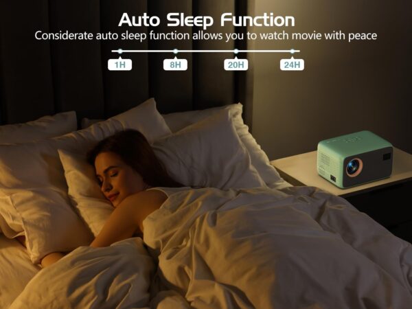 【Electric Focus with Remote】 Projector 4K with WiFi 6 and Two-Way Bluetooth, Mini Portable Projecteur, Native 1080P Outdoor Movie Projector for Phone/TV Stick/Video...