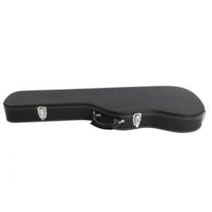 Electric Guitar Hard Case Microgroove Flat Surface Straight Flange, Black