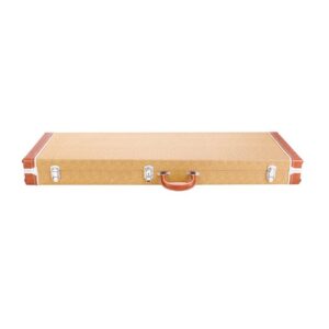 Electric Guitar Square Hard Case for GST GTL 170 SG and Burning fire Style Flat, Yellow