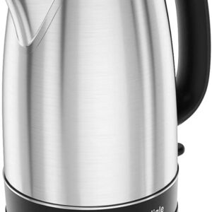 Electric Kettle,Sopligle Stainless Steel BPA-Free Hot Water Boiler, Potable Fast Water Kettle with Auto Shutoff, Boil-Dry Protection, Fast Boiling, 1.7L,1500W (Silver)