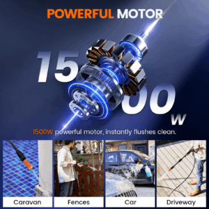 Electric Pressure Washer,4200PSI Max 2.6 GPM Power Washer with 23 ft Hose,Adjustable Nozzle 0-120°,Foam Cannon, Car Washing Gloves,Portable for Clean Vehicles,...