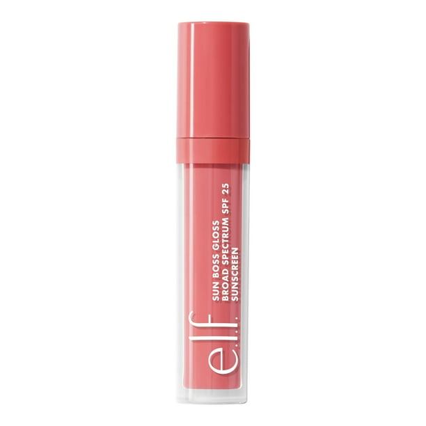 e.l.f. Sun Boss Gloss SPF 25, Blush Much?, 0.13 fl oz