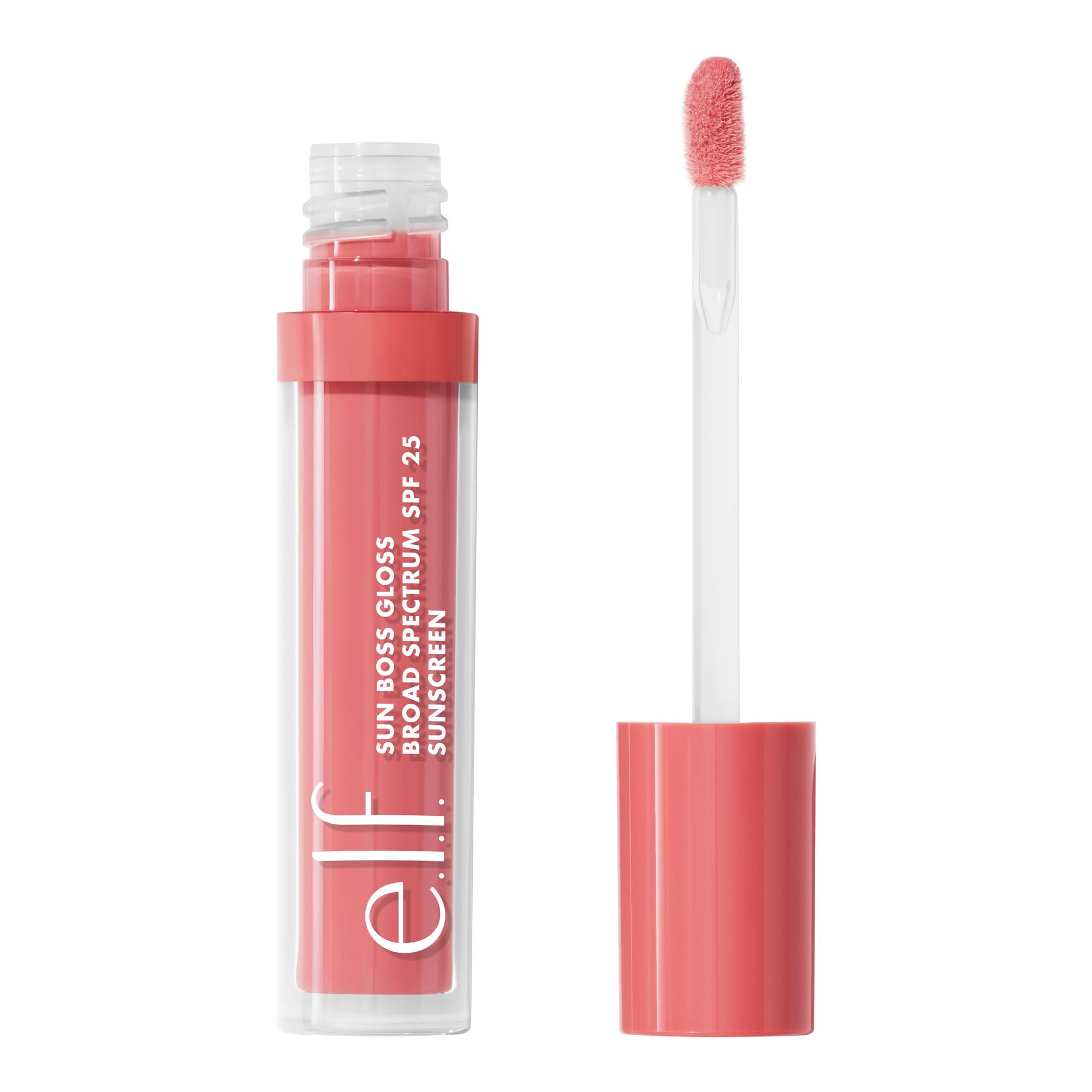 e.l.f. Sun Boss Gloss SPF 25, Blush Much?, 0.13 fl oz
