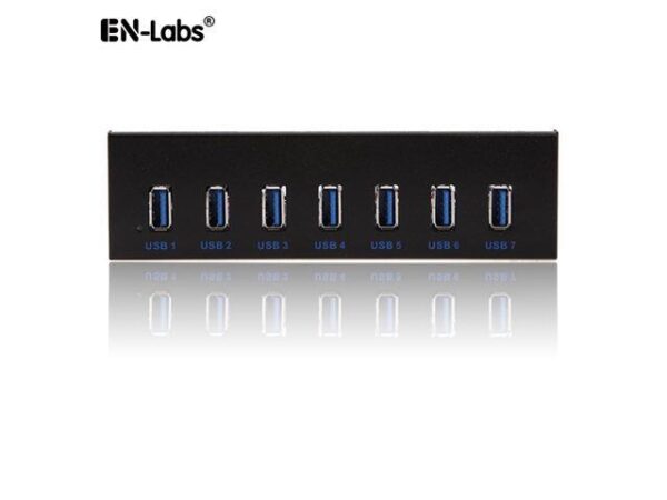 EnLabs FP525U37M PC Case 5.25 inch front panel 7 Ports USB 3.0 USB Hub w/ Molex 4pin Power Connecor(USB 3.0 20pin Connector & 2.6ft Adapter Cable) EnLabs FP525U37M PC Case 5.25 inch front panel 7 Ports USB 3.0 USB Hub w/ Molex 4pin Power Connecor(USB 3.0 20pin Connector & 2.6ft Adapter Cable)