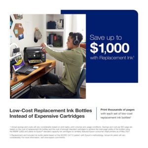Epson EcoTank ET-2800 Wireless Color All-in-One Cartridge-Free Supertank Printer with Scan and Copy – The Ideal Basic Home Printer - Black