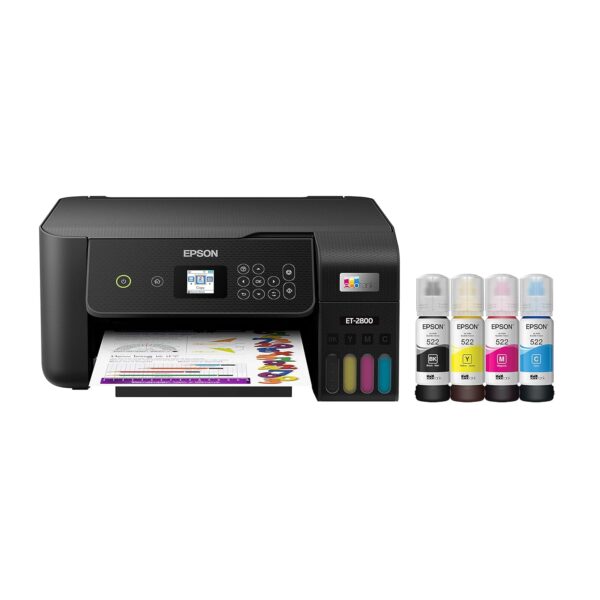 Epson EcoTank ET-2800 Wireless Color All-in-One Cartridge-Free Supertank Printer with Scan and Copy – The Ideal Basic Home Printer - Black Epson EcoTank ET-2800 Wireless Color All-in-One Cartridge-Free Supertank Printer with Scan and Copy – The Ideal Basic Home Printer - Black