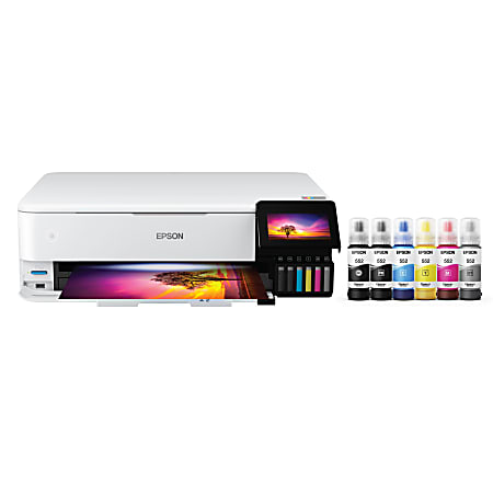 Epson® EcoTank® Photo ET-8550 SuperTank® Wide-Format Wireless Inkjet All-In-One Color Printer Epson® EcoTank® Photo ET-8550 SuperTank® Wide-Format Wireless Inkjet All-In-One Color Printer