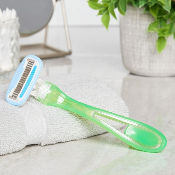 Equate Women's 5 Blade Disposable Razors (6 Count), Compare to Gillette® Venus® Extra Smooth